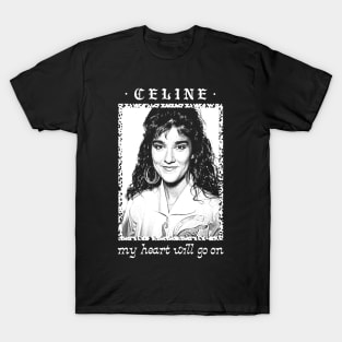 Celine Dion † Retro Fan Art Design T-Shirt